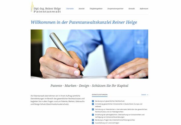 Webseite Patentanwalt Reiner Helge Webseite Patentanwalt Reiner Helge