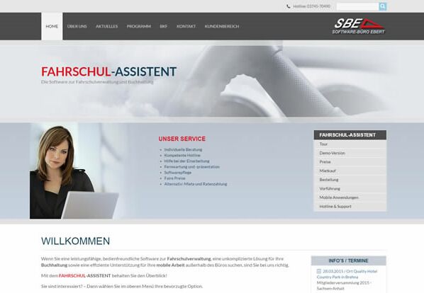Webseite  Fahrschul-Assistent