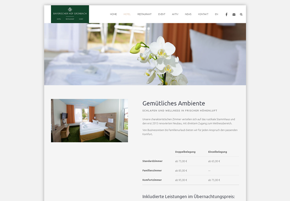 Website Bayerischer Hof Grünbach Website Bayerischer Hof Grünbach
