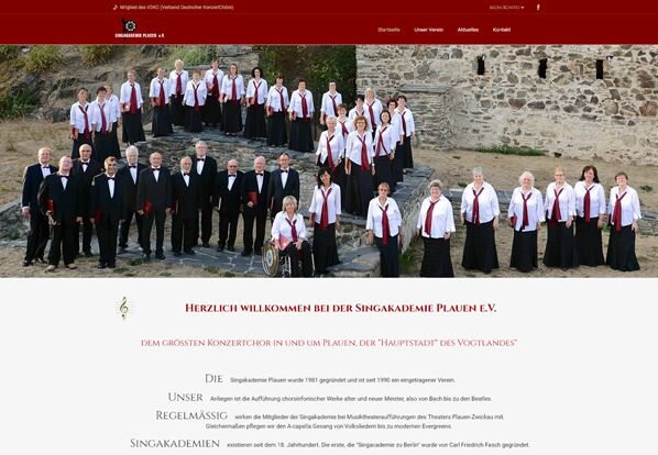 Website Singakademie Plauen Website Singakademie Plauen