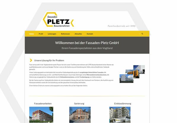 Webseite Fassaden Pletz