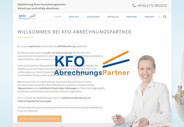 Webseite KFO-Abrechnungspartner