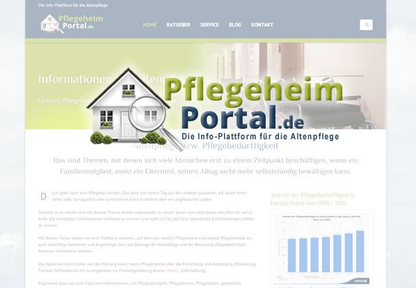Webseite Pflegeheimportal