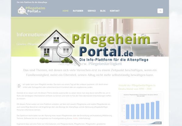 Webseite Pflegeheimportal Webseite Pflegeheimportal