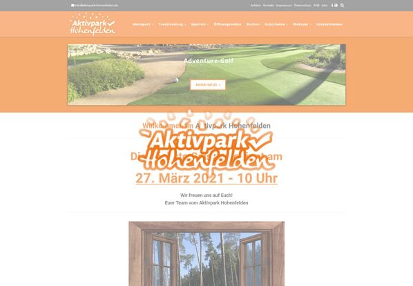 Website Aktivpark Hohenfelden Website Aktivpark Hohenfelden