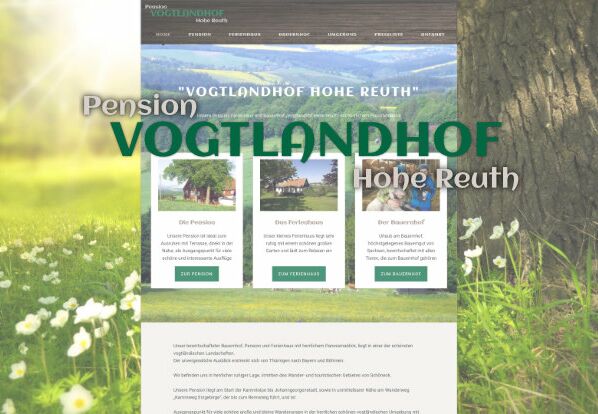 Webseite Pension Vogtlandhof Webseite Pension Vogtlandhof