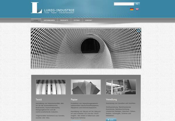 Webseite Lureg Industrie