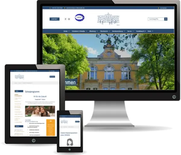 Webseite für Wilhelm-Adolph-von-Trützschler-Oberschule Falkenstein (Referenz Webdesign Meinhold)