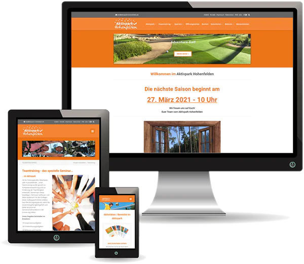 Aktivpark Hohenfelden Responsive Website