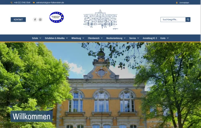Webseite für OS Falkenstein (Referenz Webdesign Meinhold)