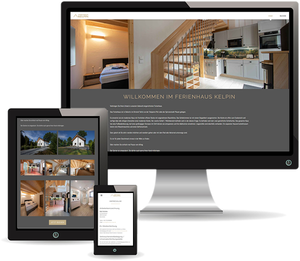 Ferienhaus Kelpin Responsive Webseite