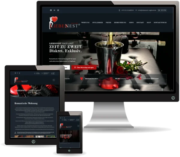 Webseite für LiebesNest Vogtland® (Referenz Webdesign Meinhold)