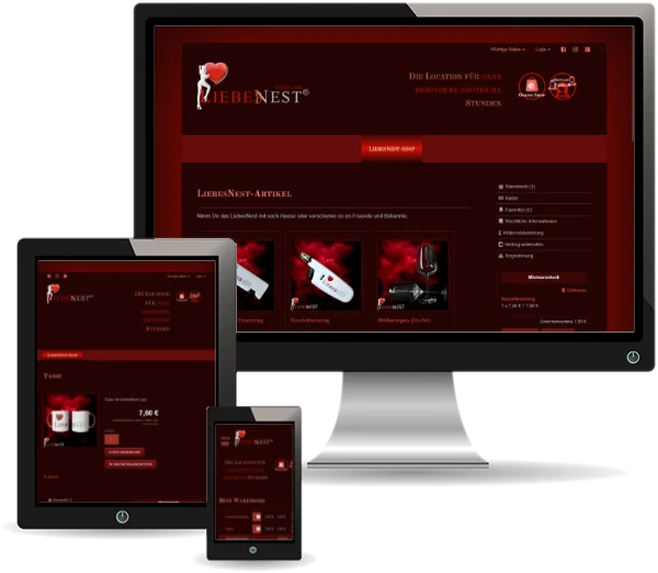 Webshop für LiebesNest Vogtland® (Referenz Webdesign Meinhold)