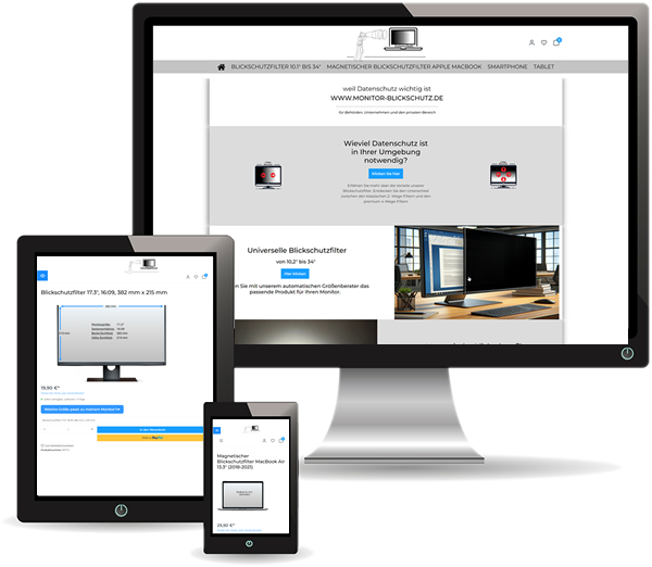 Monitor Blickschutz Responsive Webshop