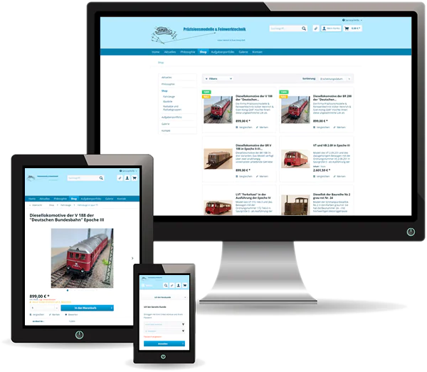Praezisionstechnik Dresden Responsive Webshop
