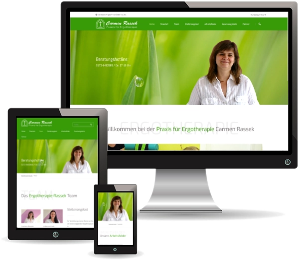 Ergotherapie Carmen Rassek Falkenstein responsives Webdesign