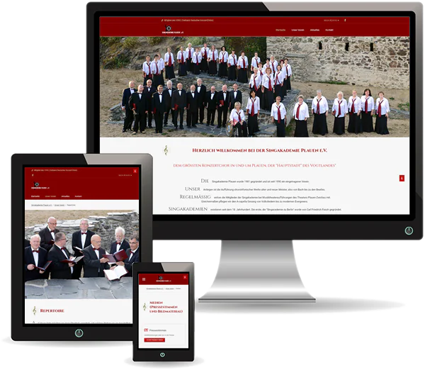 Singakademie Plauen Responsive Website