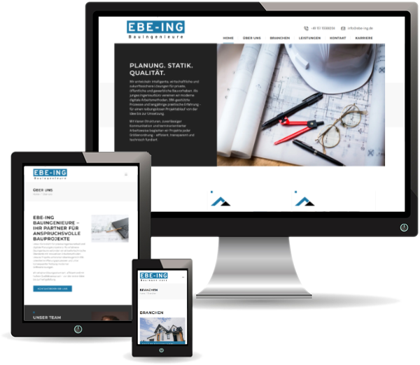 responsive Webseite EBE-ING Bauingenieure