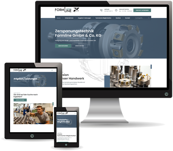 responsive Webseite Formline GmbH & Co. KG