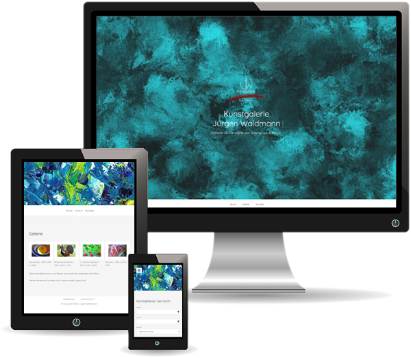 responsive Webseite Kunstgalerie Jürgen Waldmann