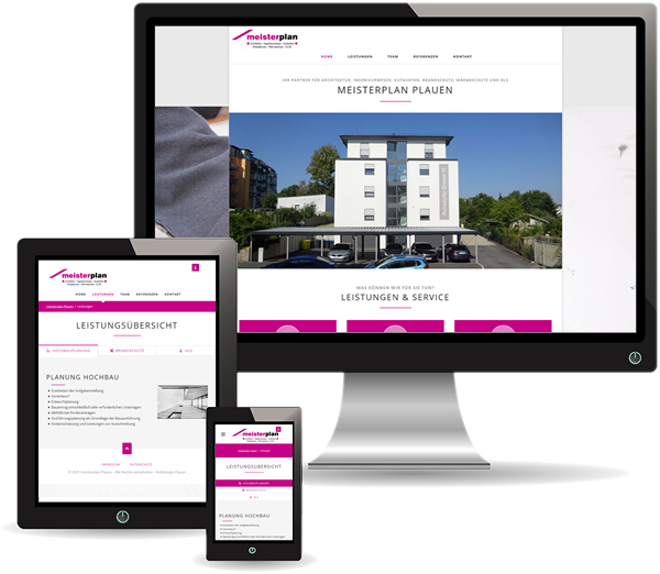 responsive Webseite Meisterplan Plauen