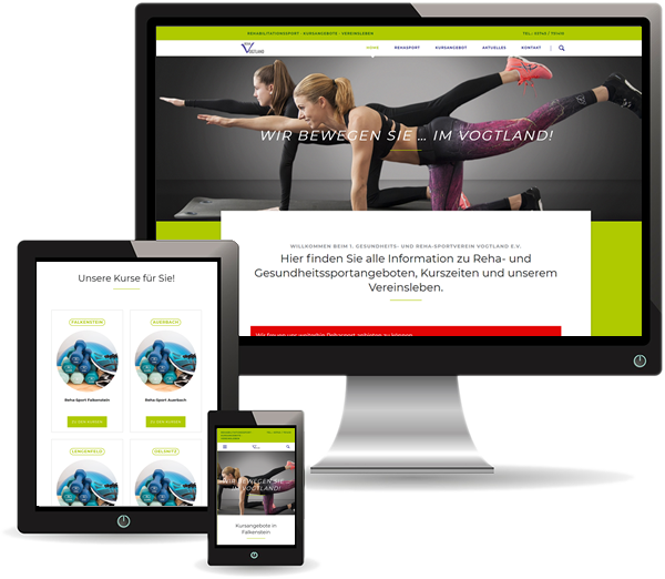 Responsive Webseite Reha Vogtland