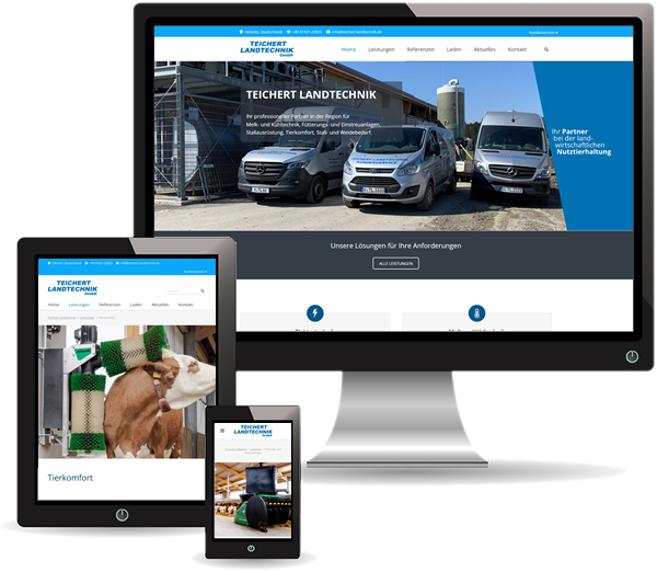 responsive Webseite Teichert Landtechnik GmbH